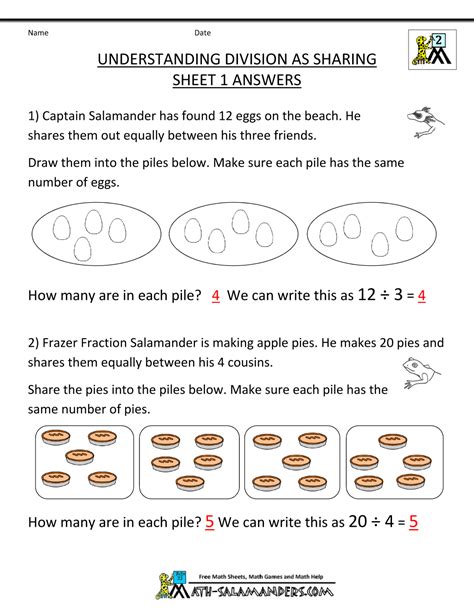 2nd Grade Division Worksheets.